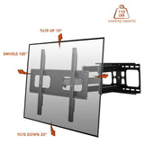 32 in. to 70 in. Full Motion Articulation Wall Mount - Super Arbor