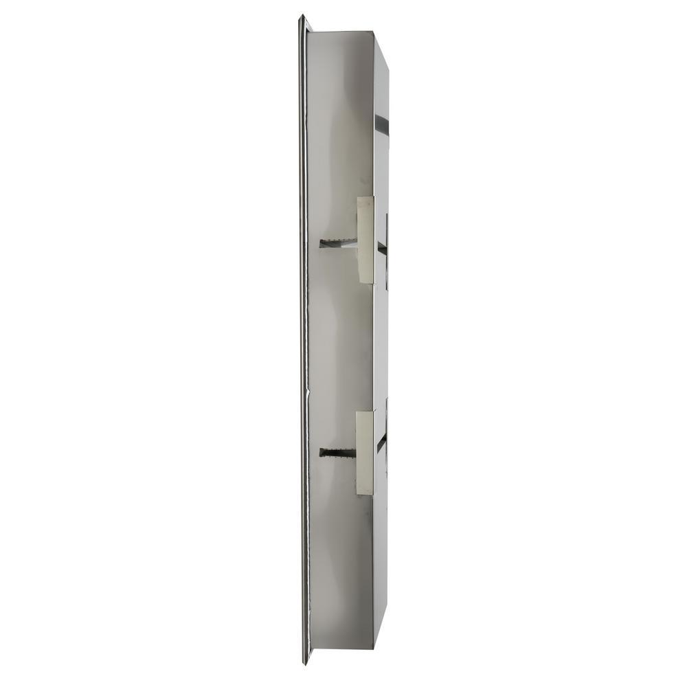 36 in. x 8 in. x 4 in. Niche in Brushed Stainless Steel - Super Arbor