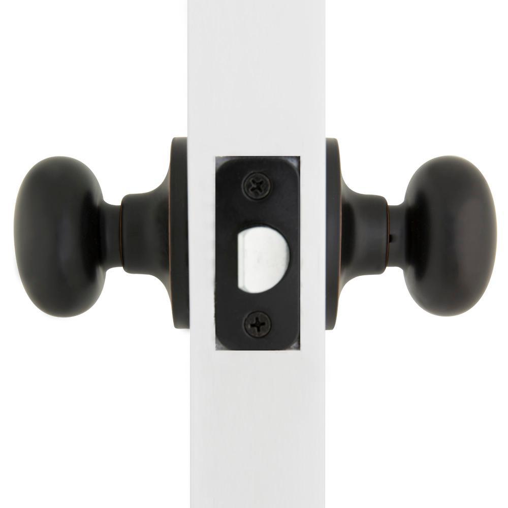 Round Aged Bronze Hall and Closet Door Knob - Super Arbor