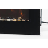 Slimline 36 in. Wall Mount and Recessed Electric Fireplace in Black - Super Arbor