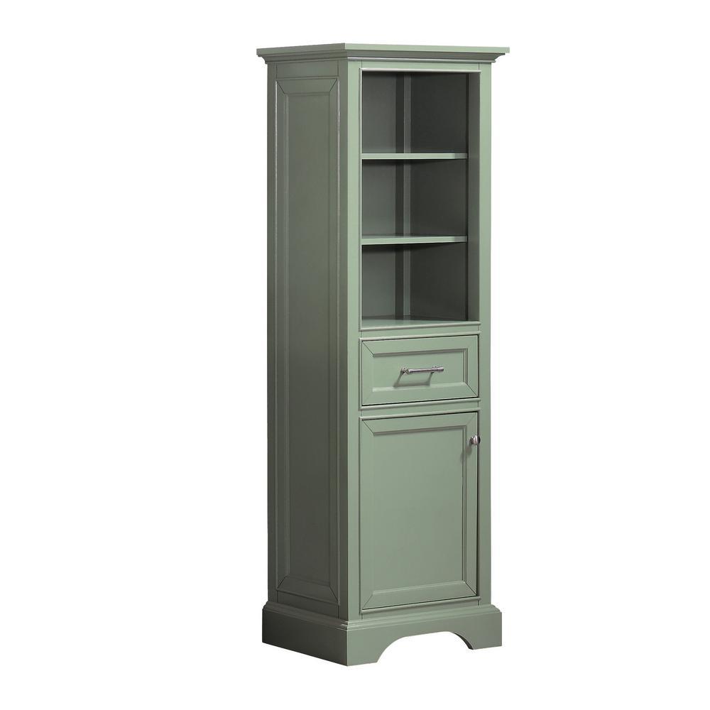 Windlowe 22 in. W x 16 in. D x 65 in. H Floor Linen Tower in Sea Green - Super Arbor