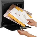 Sienna Black Wall Mount Locking Mailbox - Super Arbor