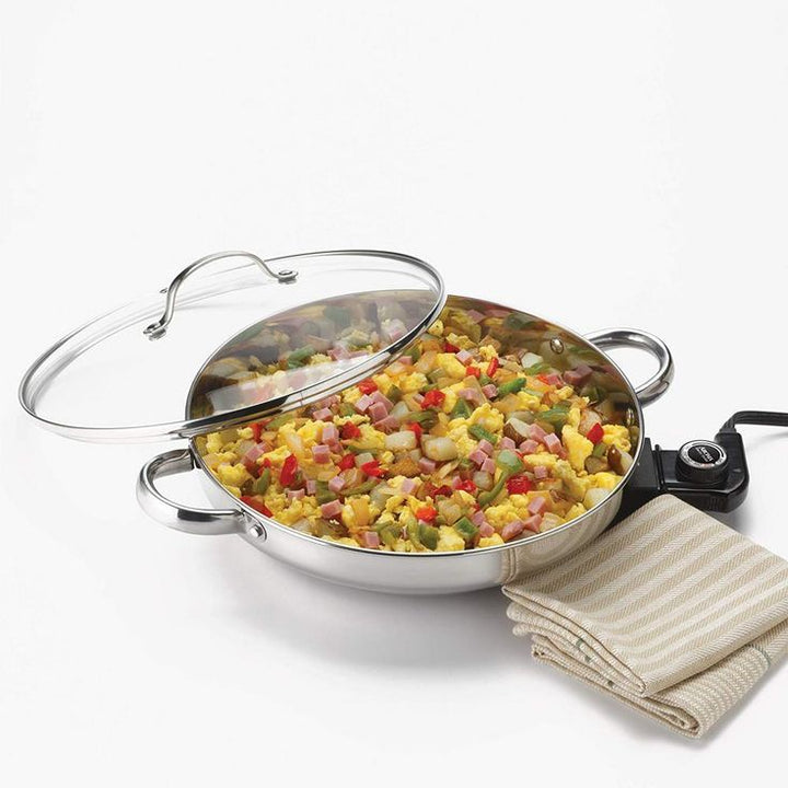 132 sq. in. Stainless Steel Electric Skillet