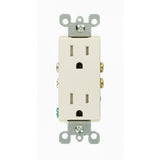 Decora 15 Amp Tamper Resistant Duplex Outlet, White - Super Arbor