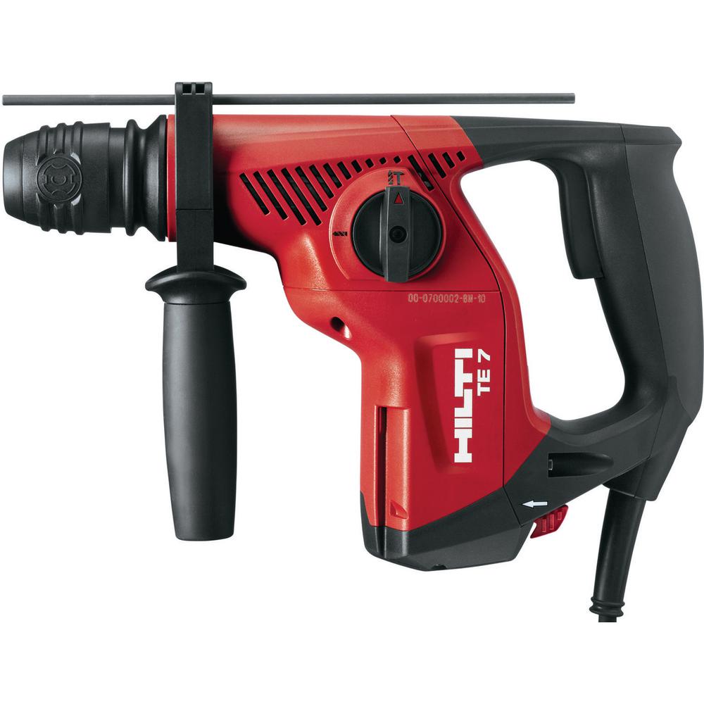 120-Volt SDS-Plus TE-7 Corded Rotary Hammer Drill Kit with 4 TE-CX Hammer Drill Bits - Super Arbor