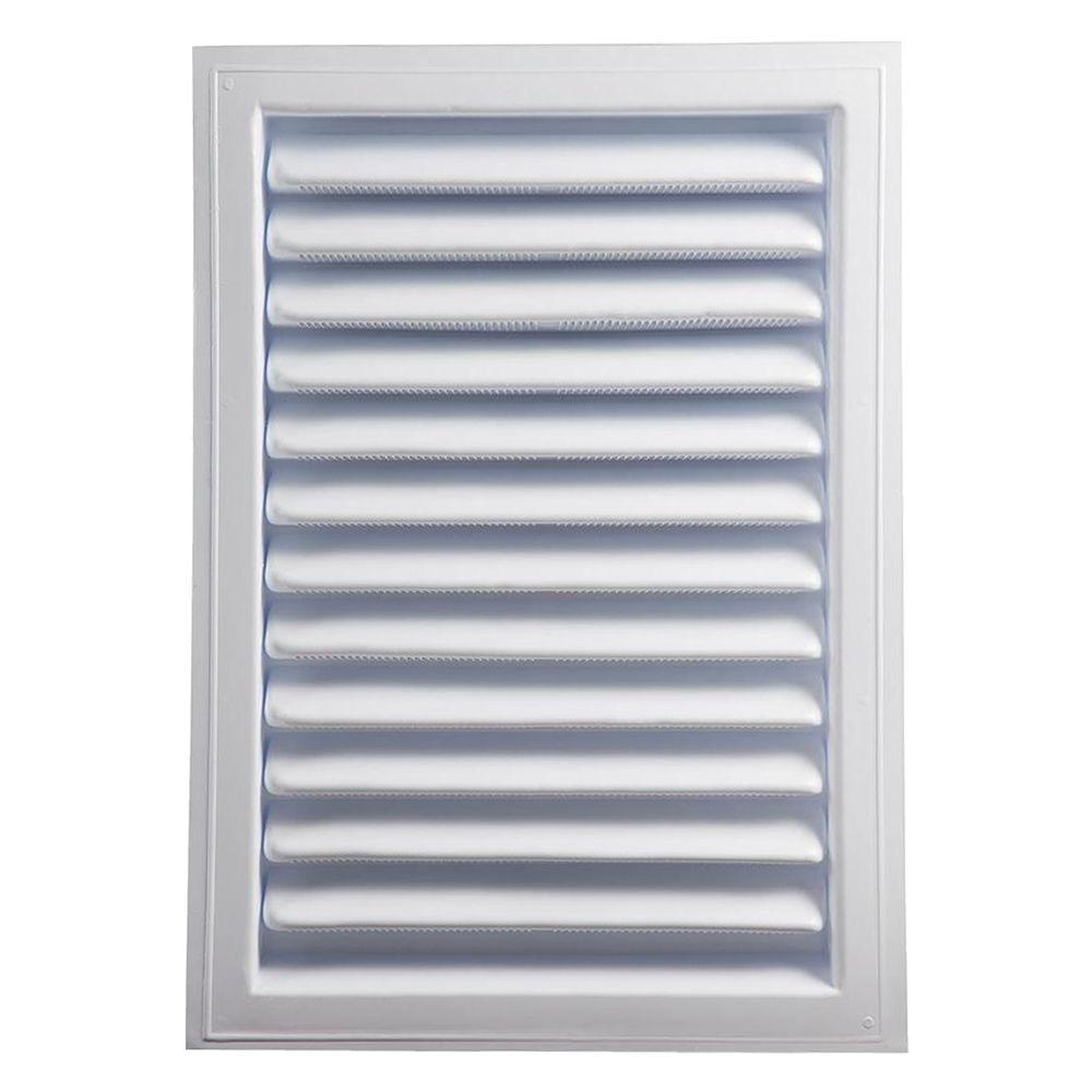 18 in. x 24 in. Plastic Wall Louver Static Vent in White - Super Arbor