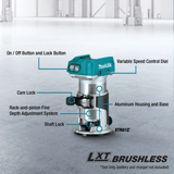 Makita 18V LXT Lithium-Ion Brushless Cordless Variable Speed Compact Router with Built-In LED Light (Tool Only)