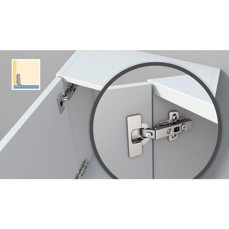 Concealed Full Overlay 1- 3/8 in. (35 mm) Frameless Hinge, Toolless Clip-On Cup assembly (10-Pack)