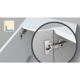 Concealed Full Overlay 1- 3/8 in. (35 mm) Frameless Hinge, Toolless Clip-On Cup assembly (10-Pack)
