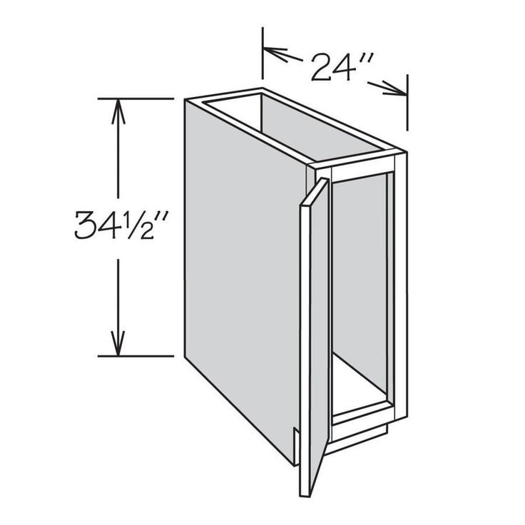allen + roth Annscroft 9-in W x 34.5-in H x 24-in D Hazelnut Maple Door Base Semi-Custom Cabinet