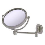 Allied Brass 8-in x 10-in Matte White Double-Sided Magnifying Wall-Mounted Vanity Mirror