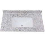 37 in. W x 22 in. D Stone Effects Vanity Top in Cold Fusion with White Sink - Super Arbor
