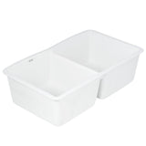DIAMOND Undermount Granite Composite 32.06 in. 50/50 Double Bowl Kitchen Sink in White - Super Arbor