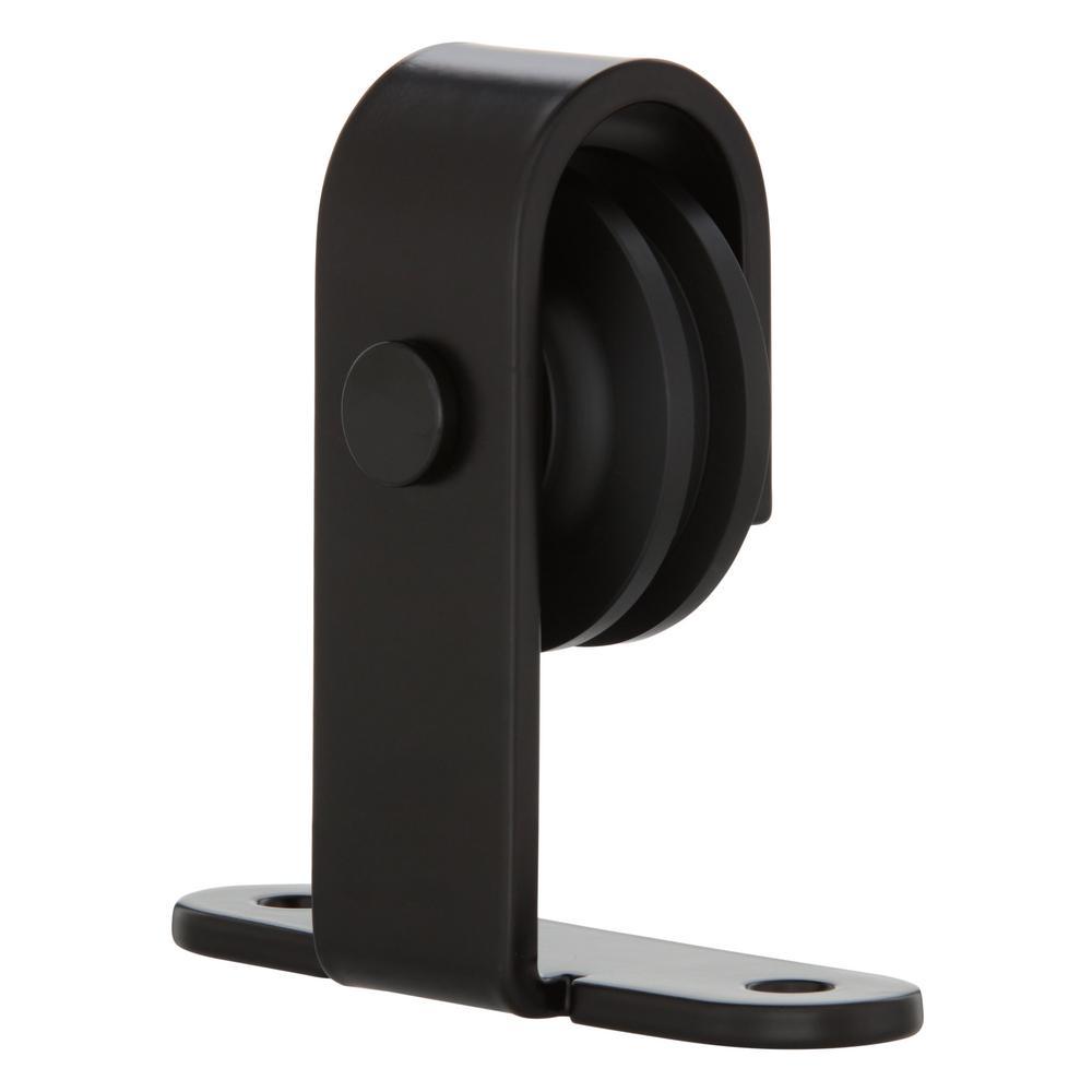 72 in. Dark Oil-Rubbed Top Mount Sliding Barn Door Track and Hardware Kit - Super Arbor