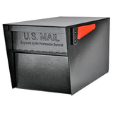 Mail Manager Street Safe Black Post-Mount Mailbox with High Security Reinforced Rear Locking System - Super Arbor
