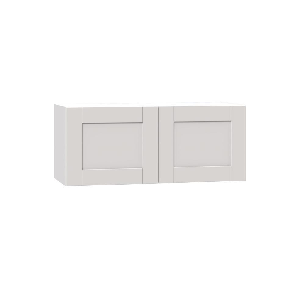 Shaker Assembled 36x20x24 in. Deep Wall Bridge Cabinet in Vanilla White - Super Arbor