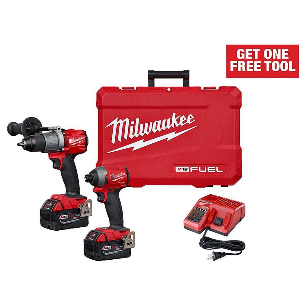 M18 FUEL 18-Volt Lithium-Ion Brushless Cordless Hammer Drill and Impact Driver Combo Kit (2-Tool) with Impact Wrench - Super Arbor