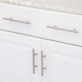 5-1/16 in. (128 mm) Center-to-Center Brushed Nickel Steel Contemporary Drawer Pull - Super Arbor