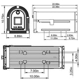 Brunswick Large, Steel, Post-Mount Mailbox, Black w/Brushed Nickel - Super Arbor