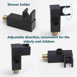 Shower System Wall Mounted with 12 in. Square Rainfall Shower head and Handheld Shower Head Set, Matte Black - Super Arbor