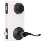 Schlage FB50 Accent Accent Aged Bronze Single-Cylinder Deadbolt Reversible Keyed Entry Door Handle Combo Pack 1 Handle and 1 Deadbolt
