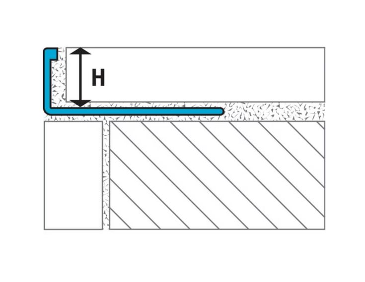 L-Shape Edge 1/2 in. Satin Nickel Profile