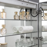 Spazio 36 in. W x 30 in. H Recessed or Surface Mount Medicine Cabinet with LED Lighting and Mirror Defogger - Super Arbor