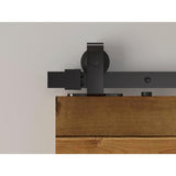 72 in. Dark Oil-Rubbed Top Mount Sliding Barn Door Track and Hardware Kit - Super Arbor