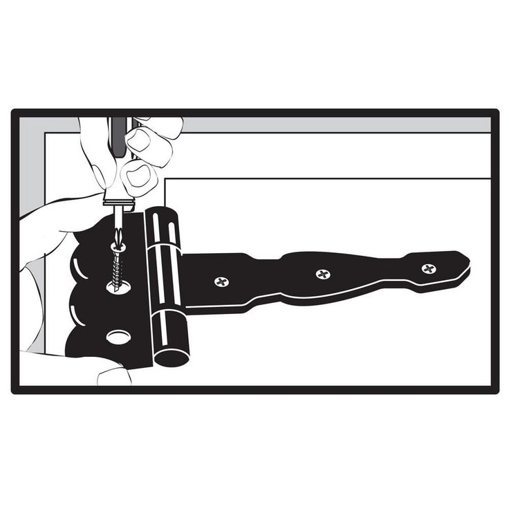 Everbilt 8 in. Black Stainless Steel Decorative Gate Tee Hinge