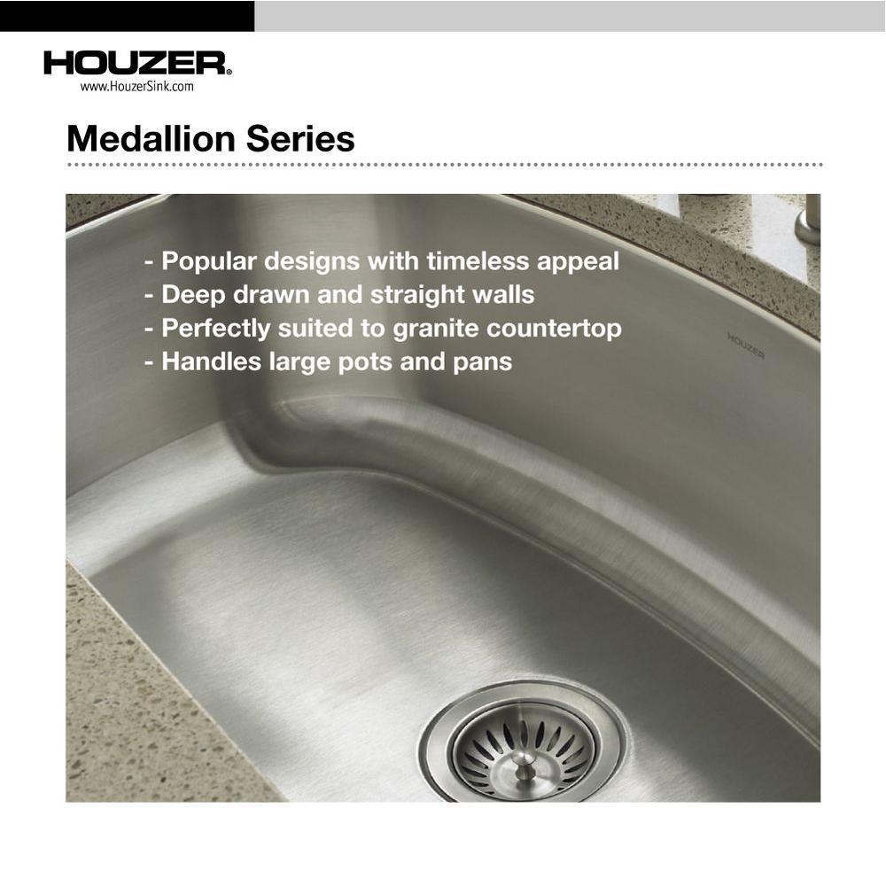 Medallion Gourmet Undermount Stainless Steel 40 in. Triple Bowl Kitchen Sink - Super Arbor