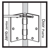 4 in. Satin Chrome Commercial Grade Door Hinge