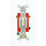 15/20 Amp 3-Way Industrial Toggle Switch, White - Super Arbor