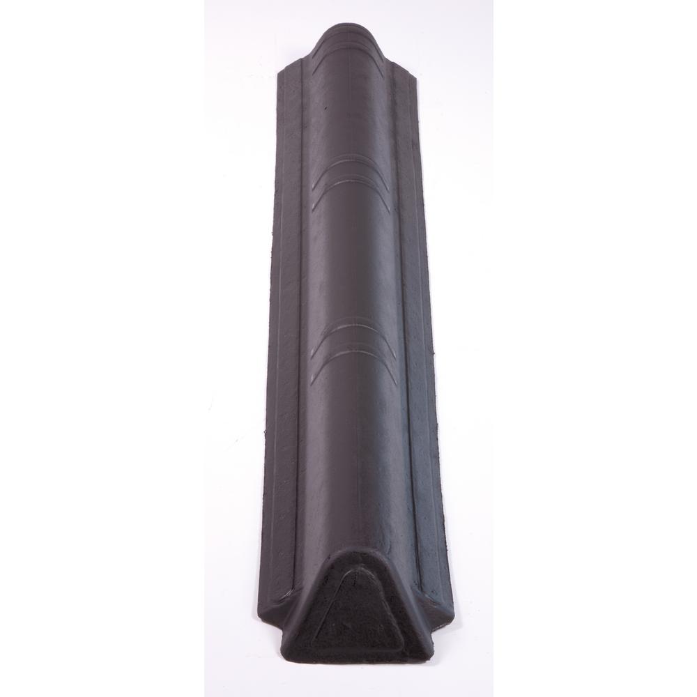 3.5 ft. x 7 in. Ebony Black Closure Cap Asphalt Roof Panel - Super Arbor