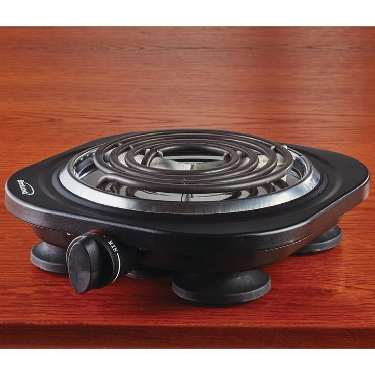 Single Burner 28 in. Black Electric Burner