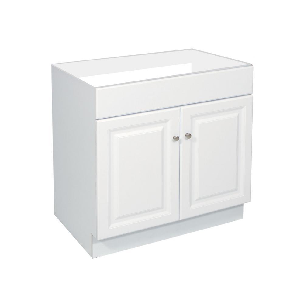 Wyndham 24 in. W x 18 in. D Unassembled Bath Vanity Cabinet Only in White Semi-Gloss