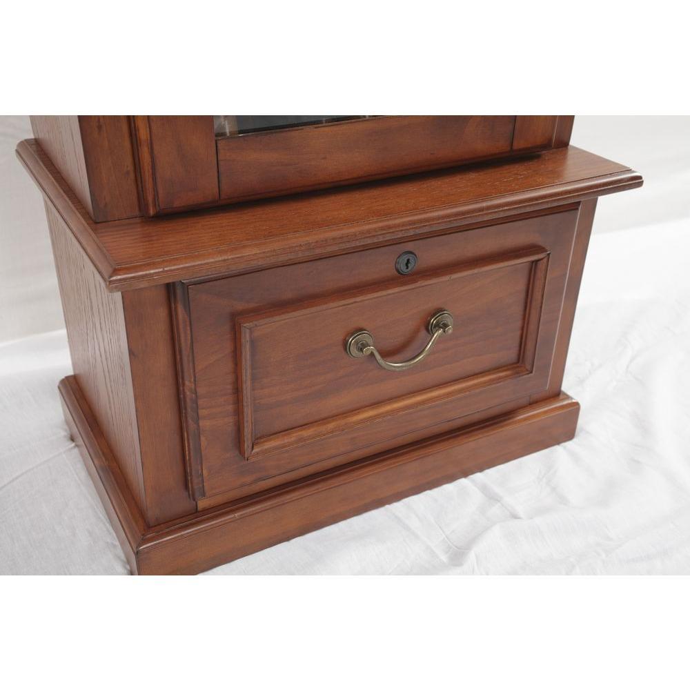 8 Gun Key Locking Gun Cabinet in Brown - Super Arbor