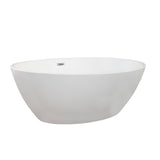 Jolie 69 in. Acrylic Flatbottom Non-Whirlpool Soaking Bathtub in White - Super Arbor