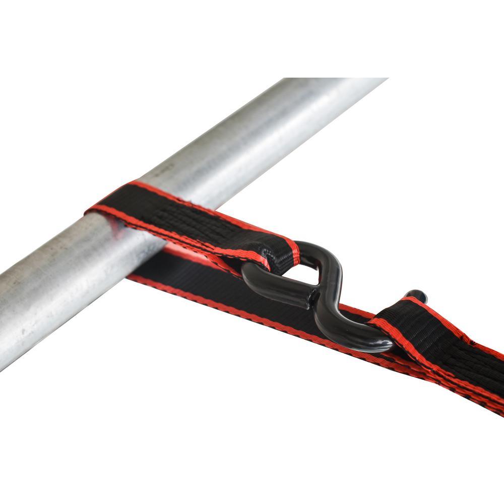 12 ft. x 1 in. Ratchet Tie Down with S-Hook (4-Pack) - Super Arbor