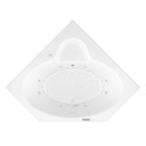 Malachite Diamond 5 ft. Acrylic Corner Drop-in Whirlpool Air Bathtub in White - Super Arbor