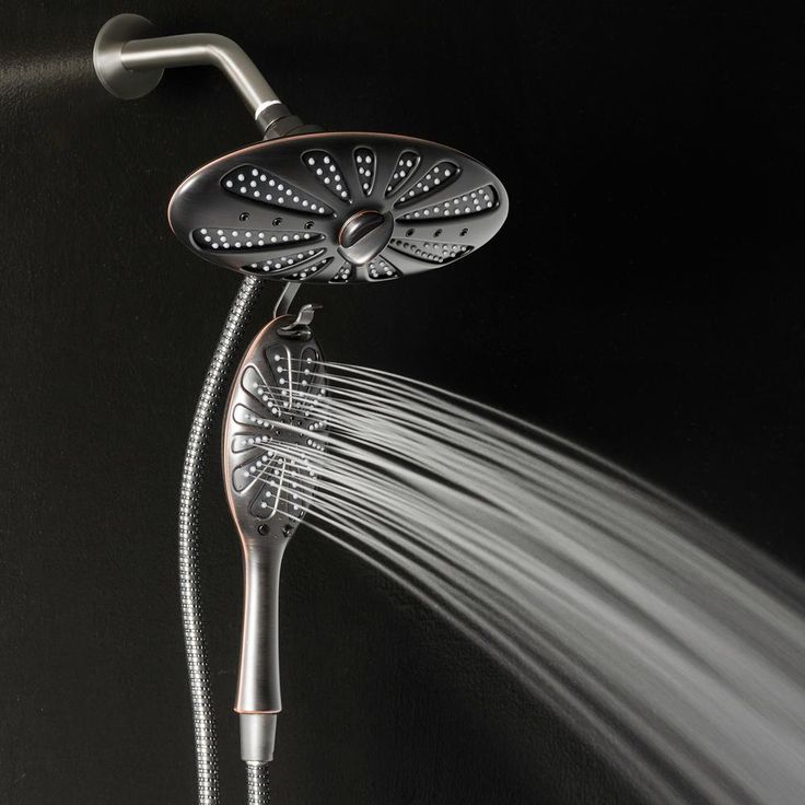 4-Spray 11 in. Oval Dual Showerhead and Handheld Showerhead in Oil-Rubbed Bronze