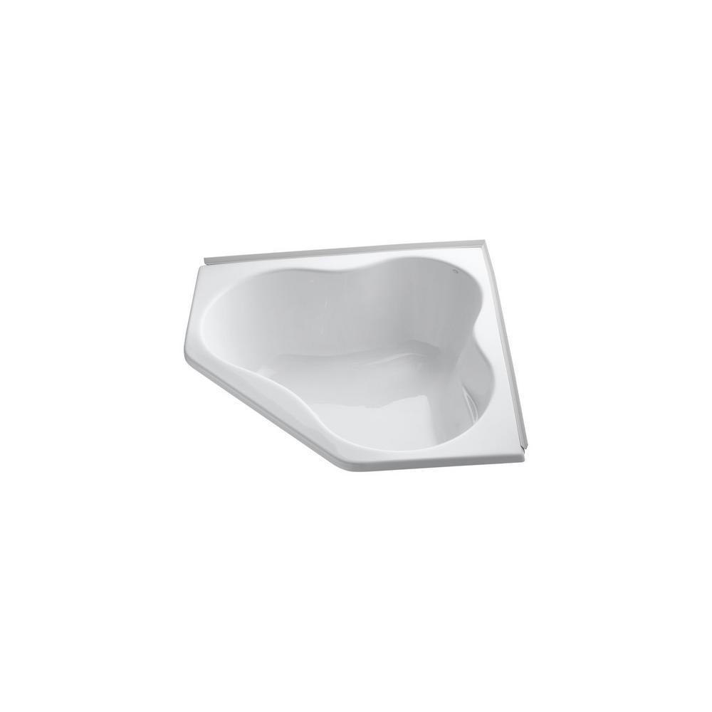 ProFlex 4.5 ft. Front Drain Corner Bathtub in White - Super Arbor