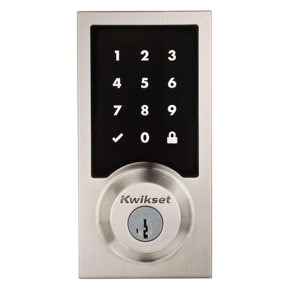 Z-Wave SmartCode 916 Touchscreen Contemporary Single Cylinder Satin Nickel Electronic Deadbolt with SmartKey Security - Super Arbor