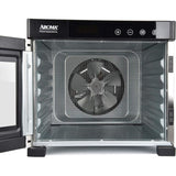 6-Tray Black Electric Food Dehydrator with Glass Door