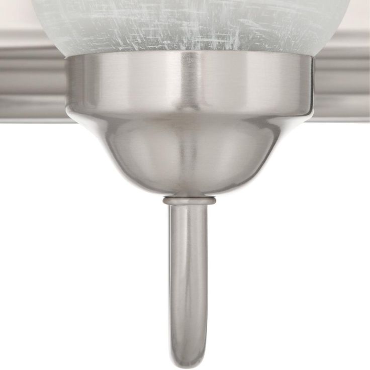 24 in. 3-Light Brushed Nickel Bathroom Vanity Light with Glass Shades