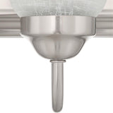 24 in. 3-Light Brushed Nickel Bathroom Vanity Light with Glass Shades