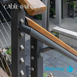 Feeney 3/8 in. Stainless Steel Chamfer End Cap for Cable Railing System (4-Pack)