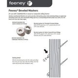Feeney 3/8 in. I.D. Stainless Steel Bevel Washer for Quick-Connect for Cable Railing System (4-Pack)