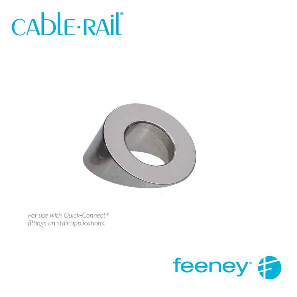 Feeney 3/8 in. I.D. Stainless Steel Bevel Washer for Quick-Connect for Cable Railing System (4-Pack)