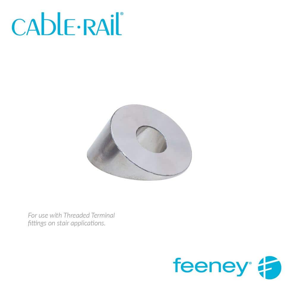 Feeney 9/32 in. I.D. Stainless Steel Bevel Washer for Terminal for Cable Railing System (4-Pack)
