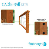 Feeney 50 ft. Stainless Steel Cable Assembly Kit for Cable Railing System